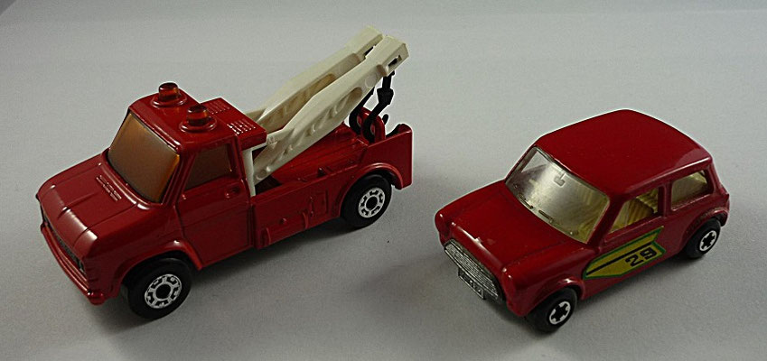 TP06 MB61B Wreck Truck rot weiße Ausleger & MB29B Racing Mini rotorange 29 Label