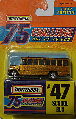 Matchbox 1997-47 Gold Challenge-School Bus