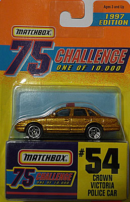 Matchbox 1997-54 Gold Challenge-Ford Crown Victoria Police Car
