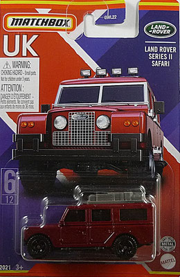Matchbox UK 1184 Land Rover Series II Safari mit großen Dachgepackträger