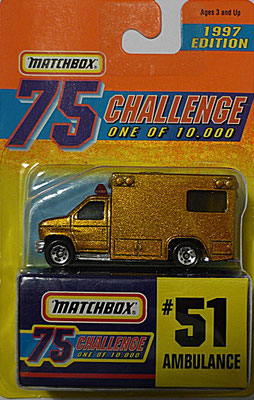 Matchbox 1997-51 Gold Challenge-Ambulance