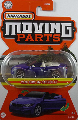 MatchboxMoving Parts 16/20 1255  2020 BMW M4 Cabriolet / neues Modell