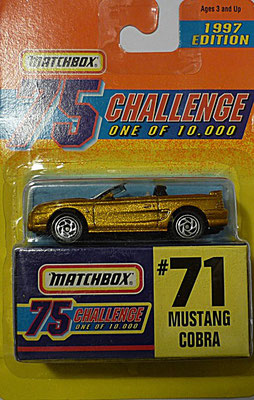 Matchbox 1997-71 Gold Challenge-Mustang Cobra