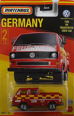 Matchbox Germany - 1013 1990 VW Transporter Crew Cab in 2 Varianten (Ladefläche mit und ohne Ladung) 2/12