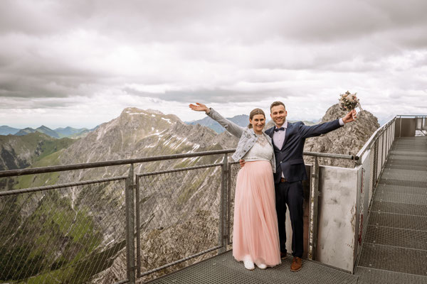 Berghochzeit Fotografin Allgäu Oberstdorf Garmisch-Partenkirchen Nebelhorn Höfatsblick