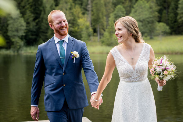 Hochzeit am Pflegersee, Hochzeitsfotografin Garmisch-Partenkirchen, Berghochzeit, Hochzeitsbilder, München, Peiting, Peißenberg, Farchant, Murnau