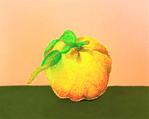 『柚子』F3（270x220㎜）オイルパステル