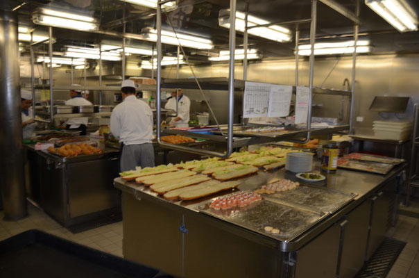 Ein Teil der Schiffsküche