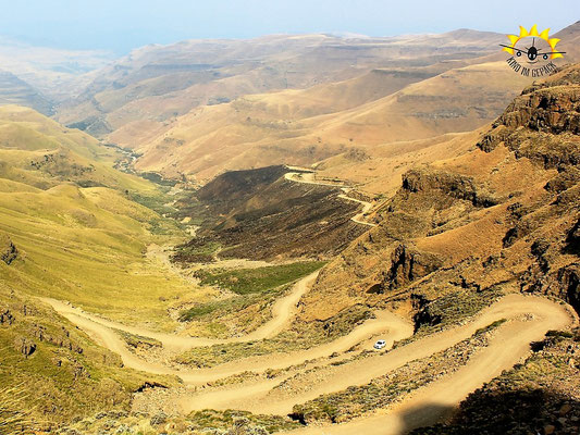 Der Sani Pass von oben.