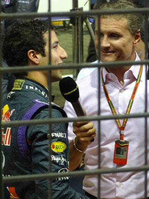 Daniel Ricciardo and David Coulthard
