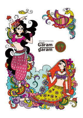 ベリーダンスショップGaram garamカタログイラスト 2012