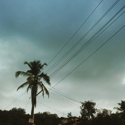 曇り空、雨の予感。