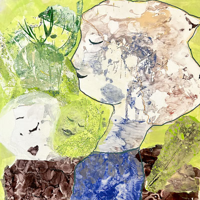 Traum vom Frühling, Collage/Mischtechnik, Constanze Claus