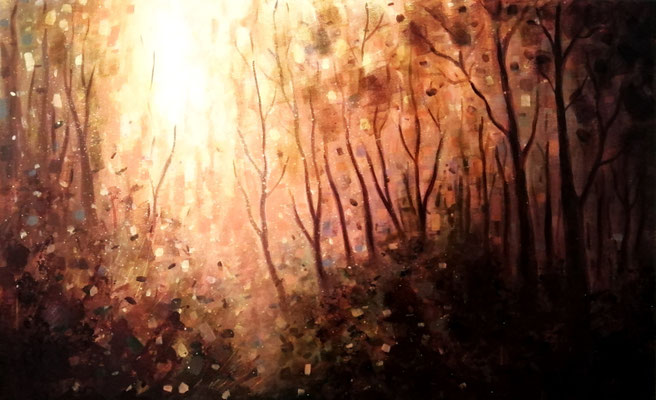 Couleurs d'automne, acrylique sur toile, disponible