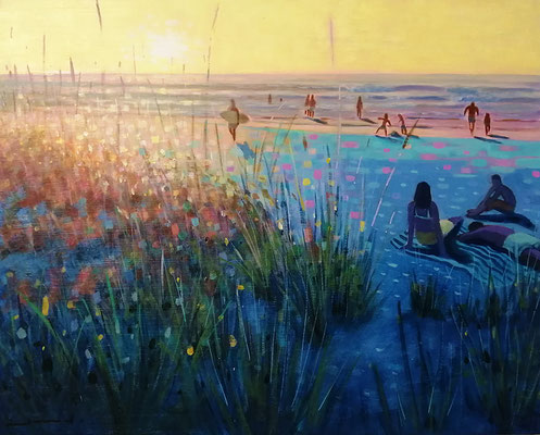 Dans les couleurs de l'été, 42X33 cm, acrylique sur toile, disponible