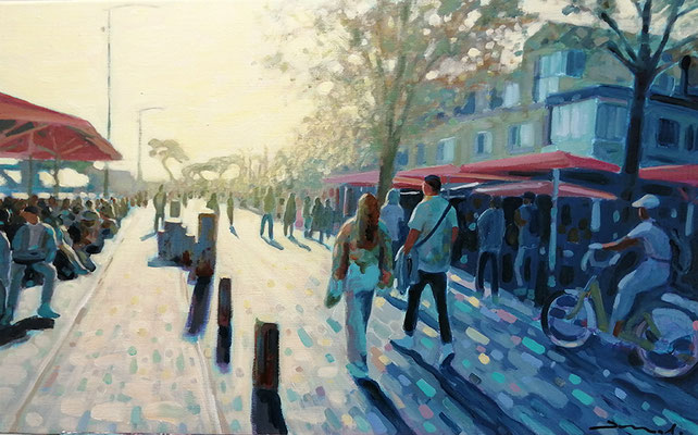 Fin de journée au Gabut 61x38 cm