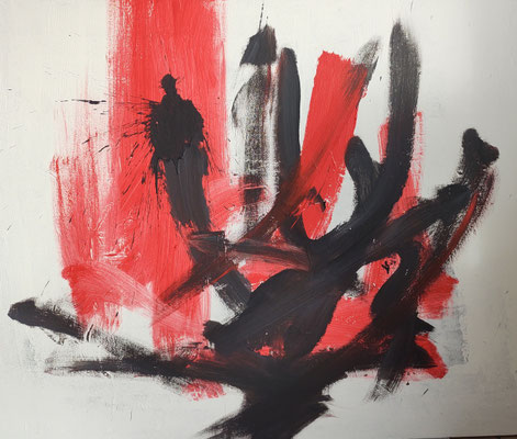 Widerstand 1, Acryl auf Leinwand, 100 x 120 cm