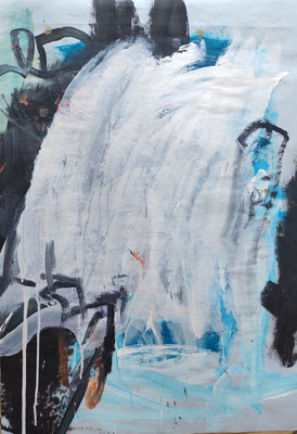 ohne Worte, Acryl auf Papier,  84 x 59 cm