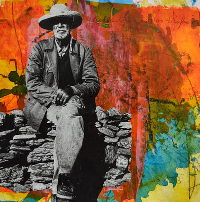Serie Europäische Vermächtnisse - Collage auf Papier - 20x20xcm Preis auf Anfrage