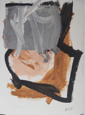 ohne Worte, Acryl auf Papier, 130 x 100 cm