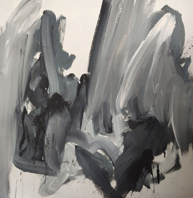 ohne Worte, Acryl auf Leinwand,  100 x 100 cm