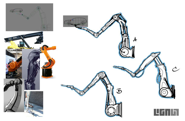 Mercedes Benz Roadshow_RobotArm Concept 03 - Peter Bartels