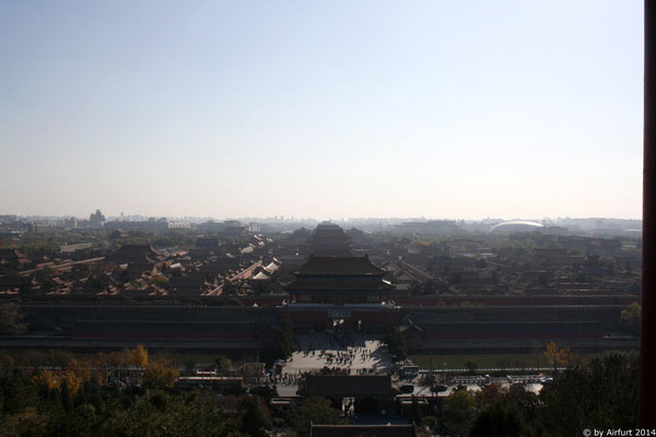 Blick auf die verbotene Stadt vom Jingshan Park