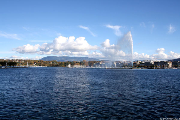 Genfer See mit der berühmten Wasserfontäne