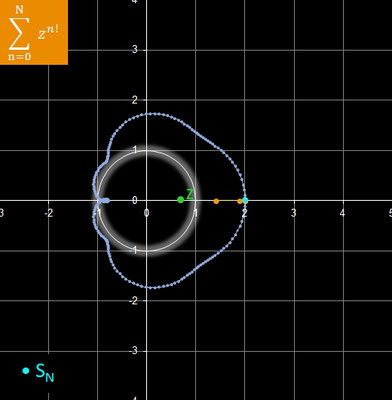 Summe z^n!, rz=0.7, N=8