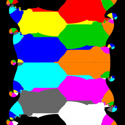 Basins of Attraction sinh(z)=0 Kanwar-Verfahren, alpha=120, z1=(0, 0), B=[-15, 15]x[-15, 15]