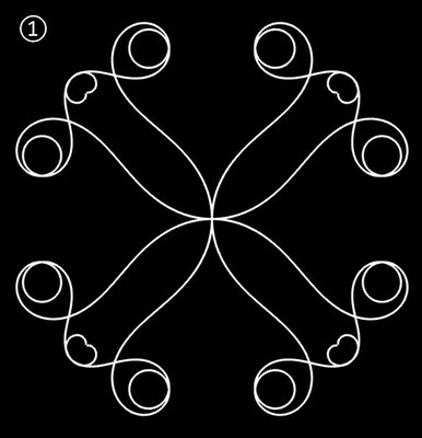 Ornament aus polynomialen Spiralen - Beispiel 01