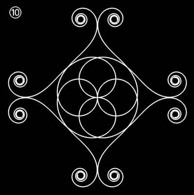 Ornament aus polynomialen Spiralen - Beispiel 10