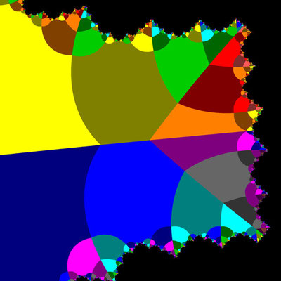 Basins of Attraction z^32-1=0 Laguerre-Verfahren, Zoomfaktor 23850