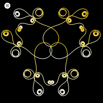 Ornament aus funktionalen Spiralen - Beispiel 08