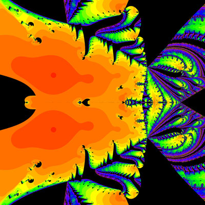 Konvergenzgeschwindigkeit  z^7-4z^4+4z^2-7=0 Ridders-Verfahren, neg. Wurzel, B=[-2, 2]x[-2, 2]