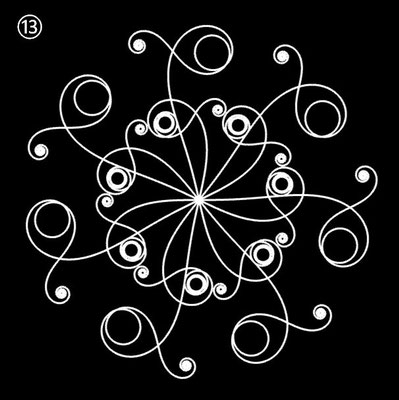 Ornament aus polynomialen Spiralen - Beispiel 13