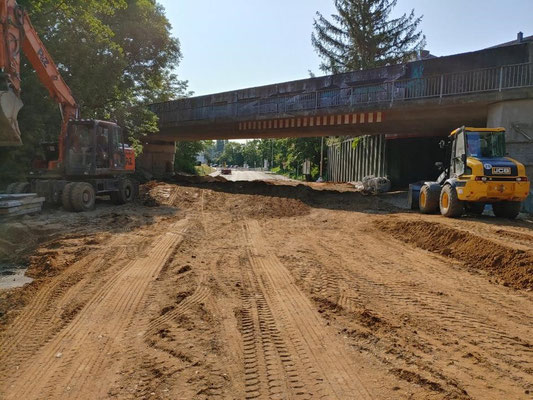 Rückbau Eisenbahnrücke in Bonn im Juni 2023