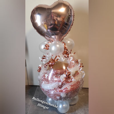 Hochzeitsballon roségold Herz exklusiv - 25,00€