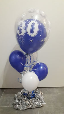 Geburtstagskreation blau - weiß  - 15,00€