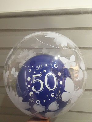Latexballon im Bubble Ø 51 mit Luft gefüllt              -      10,50€