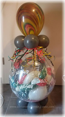 Verpackungsballon Motiv Bunt oben  -   Preis   15,00 €
