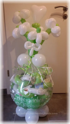 Verpackungsballon Motiv großer Blumenstrauß  -  Preis  28,00 €