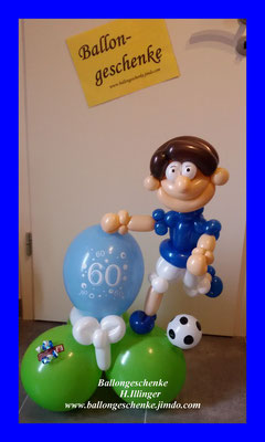 Fußballer mit Motivballon - Preis 17,50 €