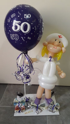 große Geschenkplatte mit Ballonfigur einzeln   - Preis ab 25,00€