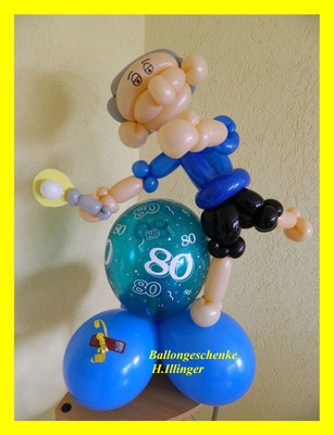 Tischtenisspieler mit Motivballon - Preis 17,50 €