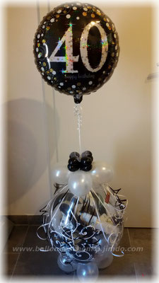 Verpackungsballon Motiv schwarz - weiß Folienballon -  Preis 25,00 €