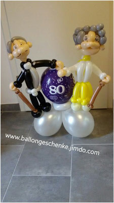 Omi und Opi mit Motivballon  -  Preis 35,00€