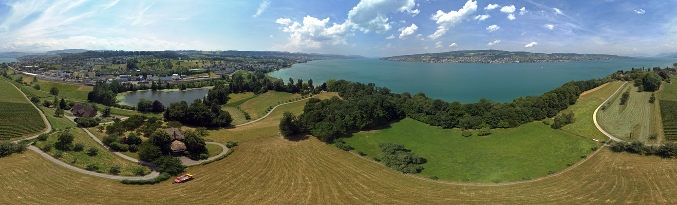 Halbinsel Au Zürichsee, Blickwinkel 360 Grad