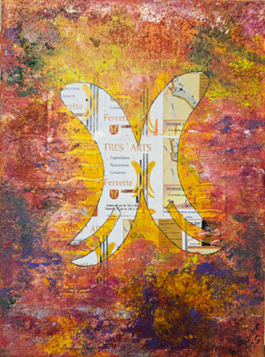 Mein Wettbewerbsbeitrag "Les couleurs de Ferrette". Gewonnen hat ein anderes, wirklich tolles Kunstwerk.