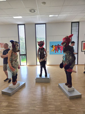 Besucher und Kunst